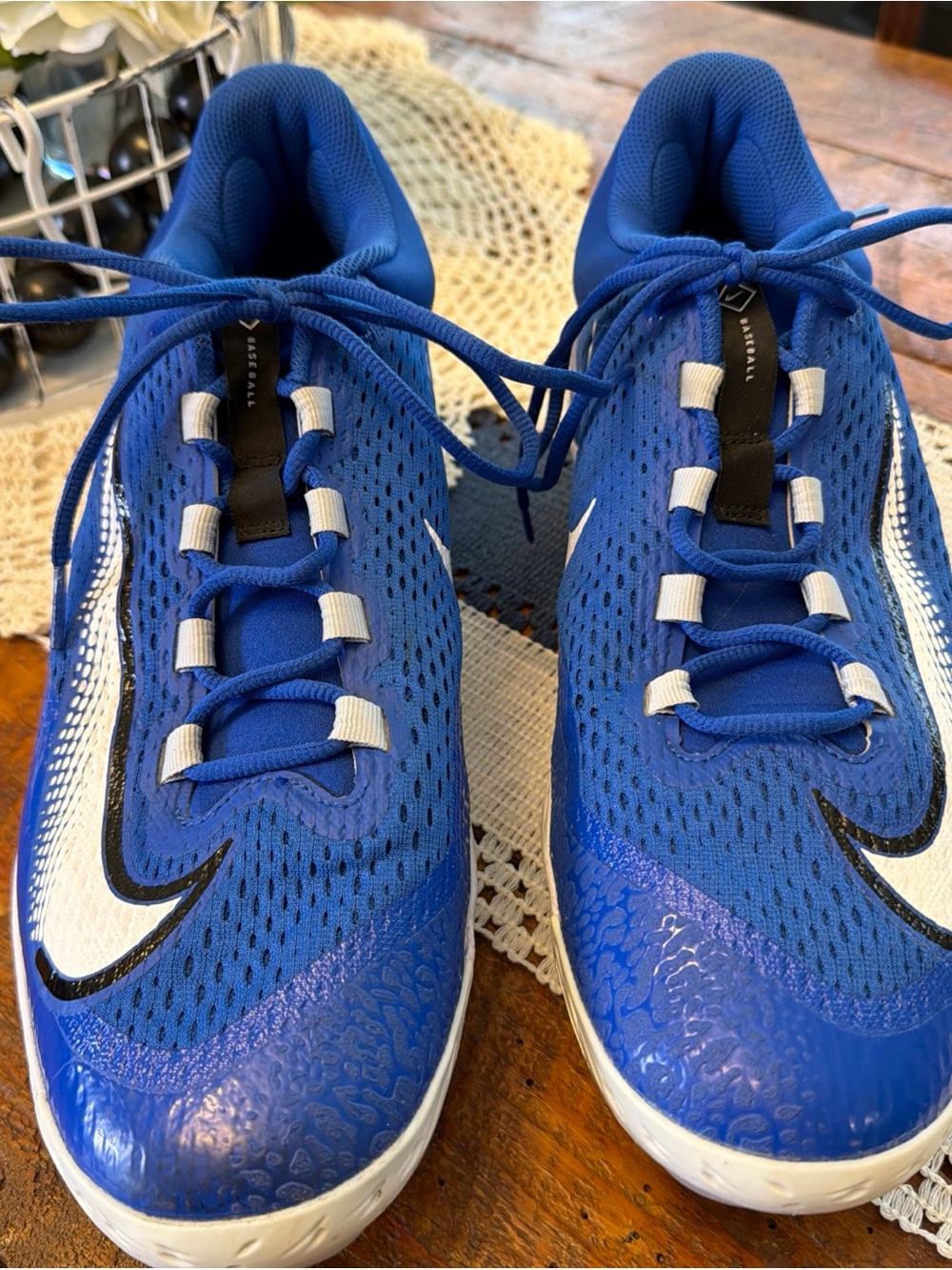 Nike Blue, White & Black react baseball cleats - Picture 1 of 7